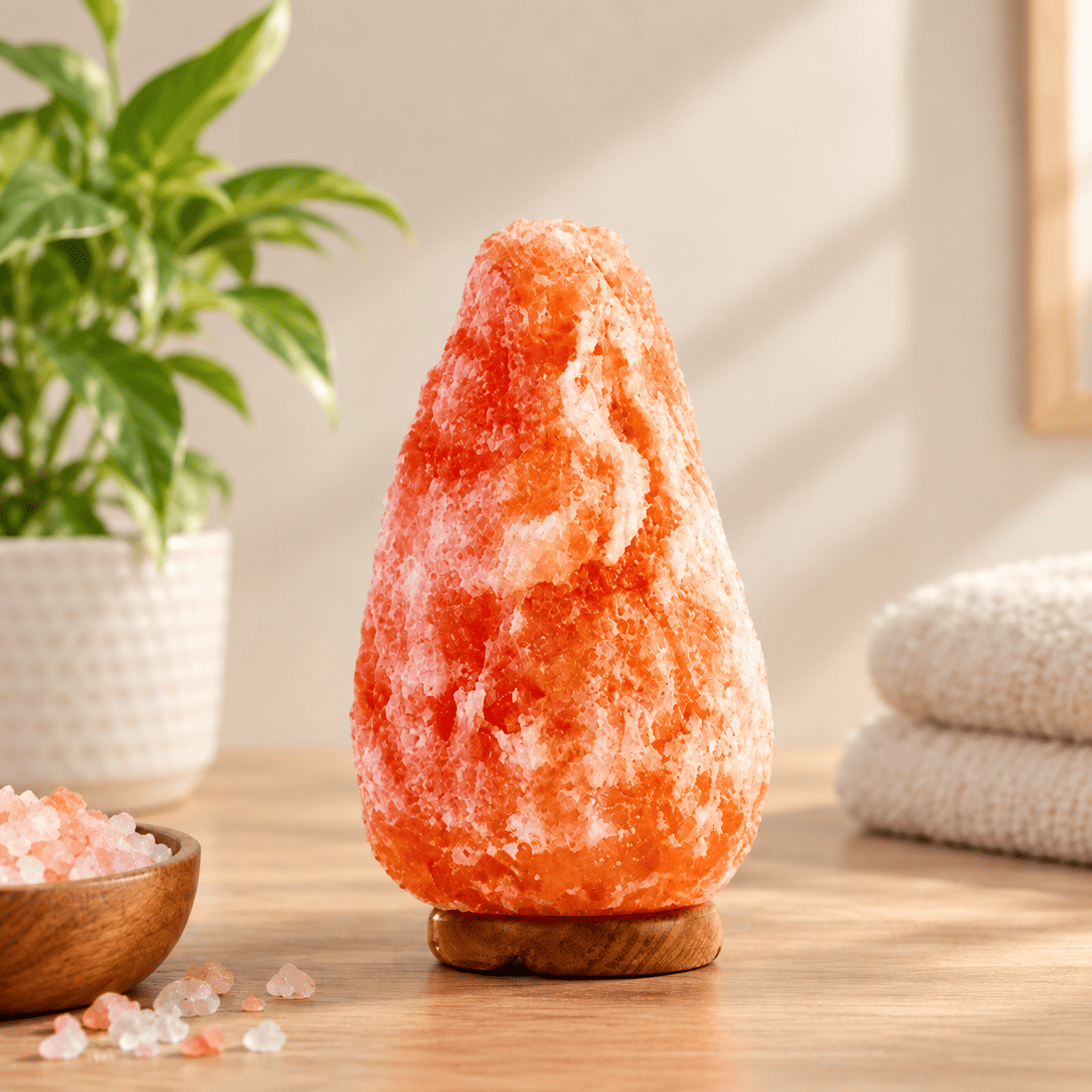 Rocky shape Himalayan salt lamp, 2–3 kg